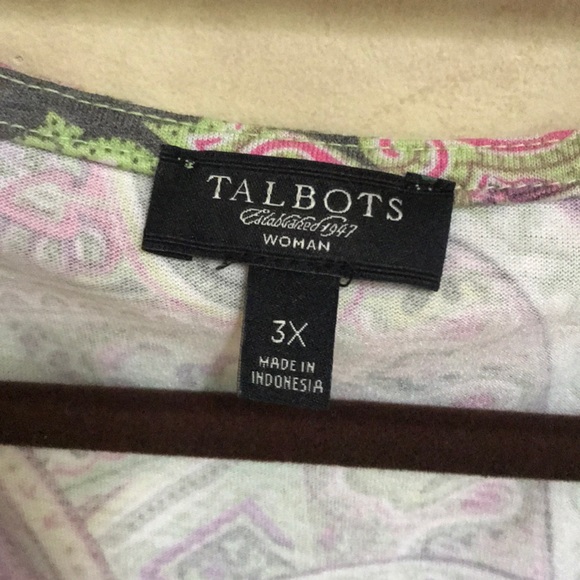 Talbots Paisley Ruffle Top - Picture 2 of 4